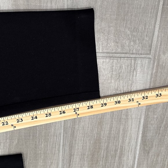 Eileen Fisher Mid-Rise Slim Side Zip Ankle Pants Organic Cotton Blend Black Sz M - Picture 13 of 15